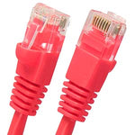 12Ft Cat5E UTP Ethernet Network Booted Cable Red
