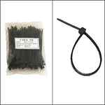 4" Nylon Cable Tie 18lbs Black 100pk