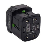 Multi-Nation Travel Adapter with Dual USB Charger (2.4A)
