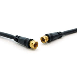 50Ft F-Type Screw-on RG6 Cable Black Gold Plated