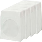 BestDuplicator White Cd/DVD Paper Media Sleeves Envelopes with Flap and Clear Window (1000 Sleeves)