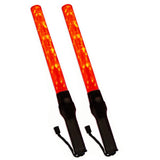 iMBAPrice (2-Pack) 21" Long Traffic Safety Flashing LED Light Control Wand Baton Flashlight with Blinking and Steady-glow Flashing modes for Parking Guides, Climbing & Camping Contact