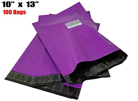 iMBAPrice 100 - New 10x13 (Purple) Color Poly Mailers Envelopes Bags (Total 100 Bags)
