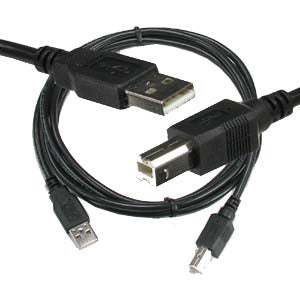 6Ft A-Male to B-Male USB2.0 Cable Black