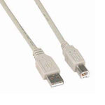 15Ft A-Male to B-Male USB2.0 Cable Ivory