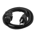 10Ft Computer Power Cord 5-15P to C13 Black SJT 18/3