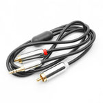 6Ft 3.5mm Stereo Plug to 2xRCA Male Premium Audio Cable