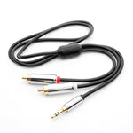 6Ft 3.5mm Stereo Plug to 2xRCA Male Premium Audio Cable