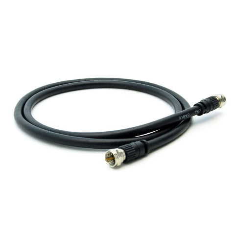 6Ft F-Type Screw-on RG6 Cable Black