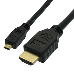 6Ft High Speed HDMI Male/Micro (Type D) Male Cable 30AWG 4K