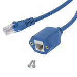 6Ft Panel-Mount Cat.5E Ethernet Cable Blue