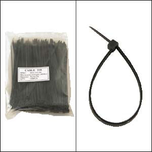 6" Nylon Cable Tie 40lbs Black 100pk