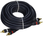 iMBAPrice  2RCA Male to 2RCA Male Home Theater Audio Cable - 75 Feet - Black