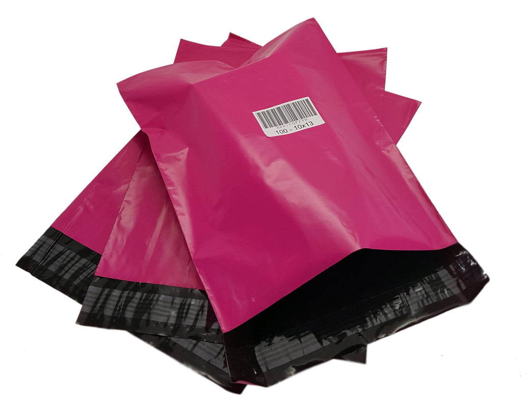 100 Pink 10x13 Self-Seal Poly Mailers - Waterproof Shipping Envelopes For Ecommerce