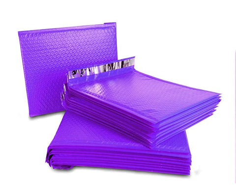 iMBAPrice #7 100- Pack (14 1/4 x 20")Poly Bubble Mailers Padded Envelopes Purple, 100 Count