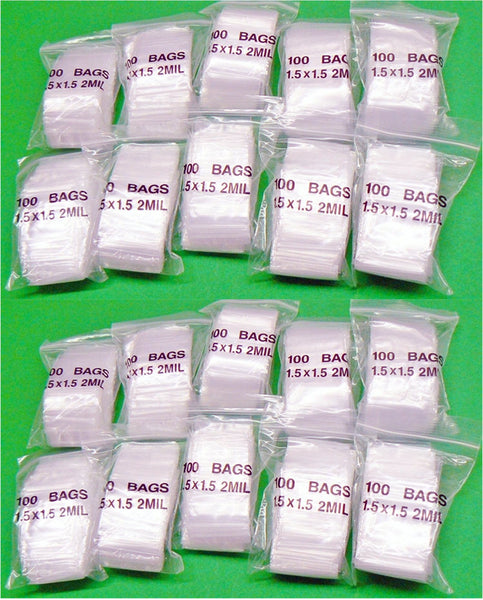 Imbaprice Mini Zip Lock Bags 1 x 1 inch (2000 Bags)