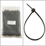 8" Nylon Cable Tie 50lbs Black 100pk