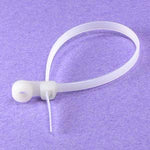 8" Wall Mountable Cable Tie Clear 100pcs