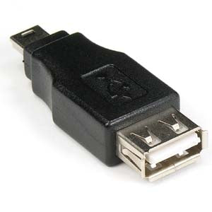 USB A-F/Mini B 5Pin-M Gender Changer