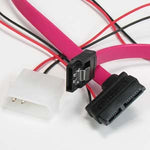 SATA 7-Pin to SATA 7+6-Pin Hard Disk Cable 16"