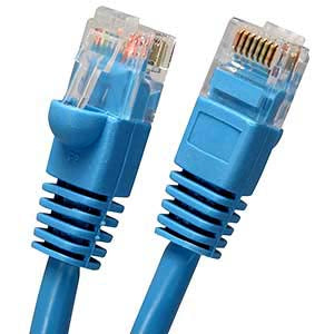 12Ft Cat5E UTP Ethernet Network Booted Cable Blue