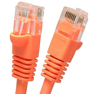 12Ft Cat5E UTP Ethernet Network Booted Cable Orange