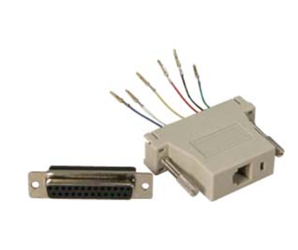 DB25 Female to RJ11/12 (6 wire) Modular Adapter