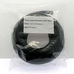 Expandable Braided Cable Sock Black 1/2"(12.7mm) x 50Ft(15.24m)