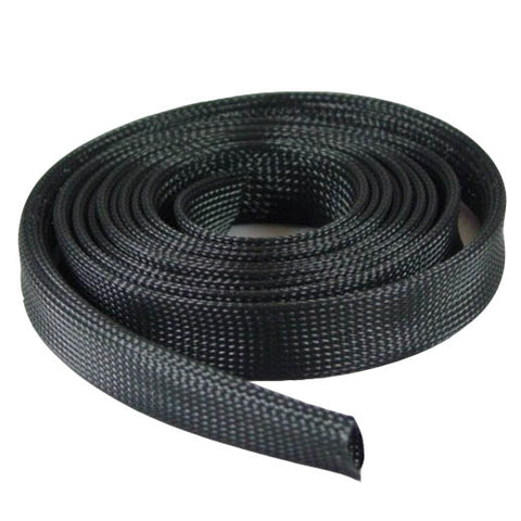 Expandable Braided Cable Sock Black 1/2"(12.7mm) x 50Ft(15.24m)