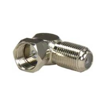 F-Type Right Angle Screw-on Plug Adapter