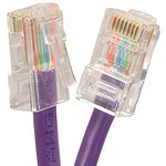 7Ft Cat5E UTP Ethernet Network Non Booted Cable Purple