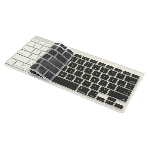 Keyboard Cover Black Silicone Skin for MacBook Pro 13" 15" (2015 or Older Version), iMac