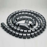 Spiral Cable Zip Wrap Black 30mm x 1.5m (1.2" x 4.92Ft)