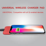 Wireless Qi Cellphone Charger Red Rubber Oil Coated