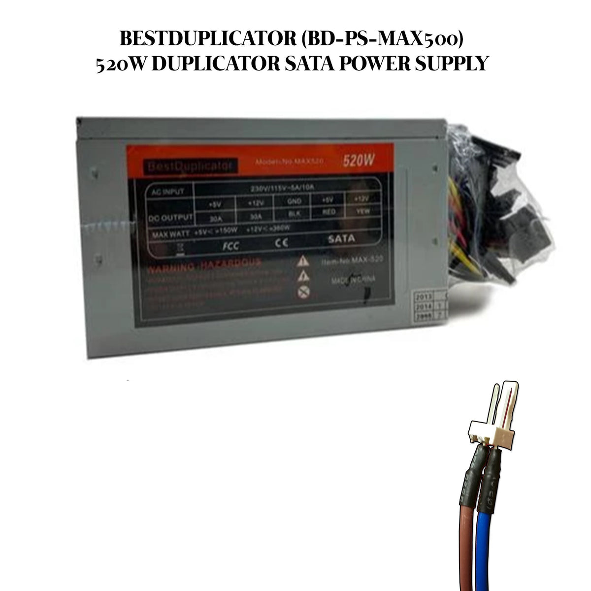 Extra Power Replicator BestDuplicator (BD-PS-MAX500) 500W Duplicator SATA Power Supply – Amamax