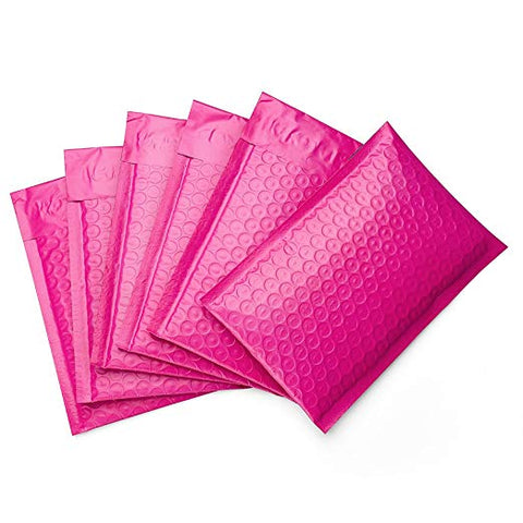 iMBAPrice Self Seal 4 x 8#000 Poly Bubble Mailers Padded Envelopes  Pink, 500 Count