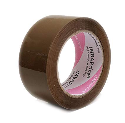 iMBAPrice 3-inches Shipping Packaging Tape - 1 Box of Light Series (6 Roll of 110 Yards) 6 x 330 Feet Long 3" Wide Heavy Duty Brown Moving Packing Tape