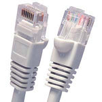 0.5Ft Cat5E UTP Ethernet Network Booted Cable Gray