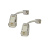 iMBAPrice (1 Pack) 12 ft Telephone Cord Anti-Tangle - 360 Degree Rotating Landline Swivel Cord Untangler (White) Detangle Telephone Handset Cable