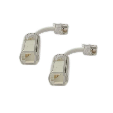 iMBAPrice (1 Pack) 25 ft Telephone Cord Anti-Tangle - 360 Degree Rotating Landline Swivel Cord Untangler (White) Detangle Telephone Handset Cable